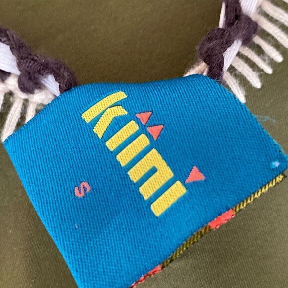 Kiini  Wren Swimsuit Scoop Back Maillot Crochet One Piece High Cut Olive Green S - Picture 14 of 16